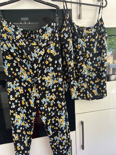Wide leg floral trousers - floral,