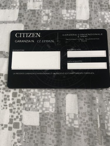 Citizen card guarantee - citizen, nos