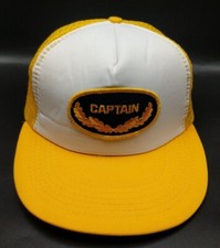 CAPTAIN hat yellow white