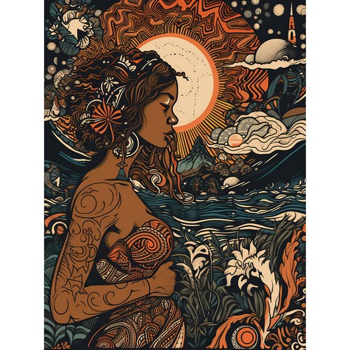 Gaia mother nature modern art - gaia,
