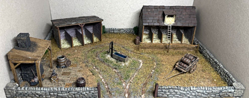Medieval stable yard - 1:76,