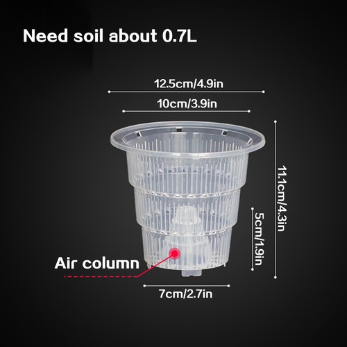 15cm clear resin orchid pot - 15cm,