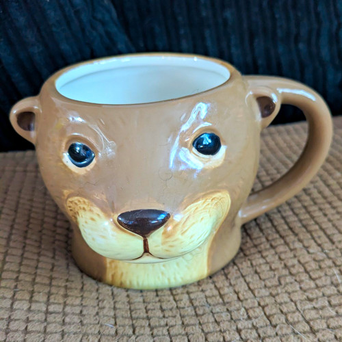 Otter face figural novelty mug - novelty,