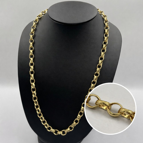 9ct gold belcher chain - 9ct,