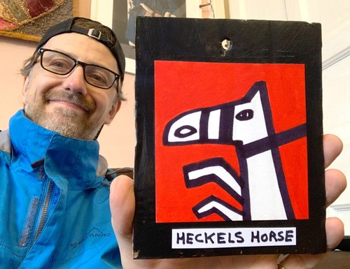 Blond card 174 - card, horse