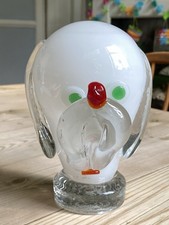 A Large Glass Dog Head by