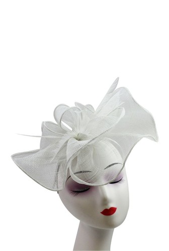 Large fascinator wedding hat - large,