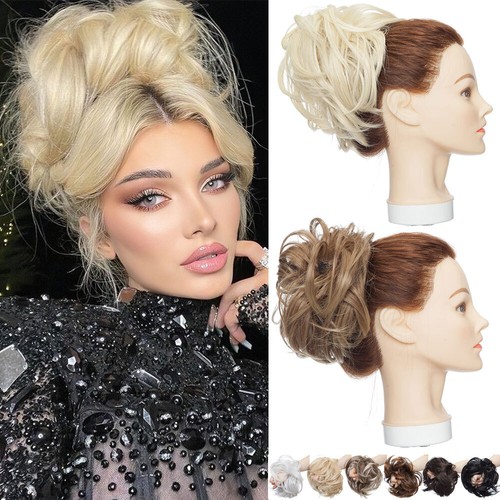 Large tousled messy bun - bun, clip