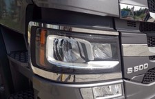 2x Front Headlights Stainless