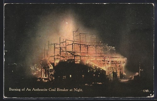 Burning anthracite coal - anthracite,