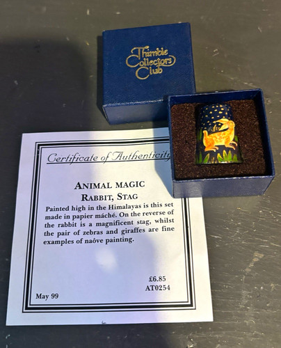 Thimble collectors club - collectors, animal