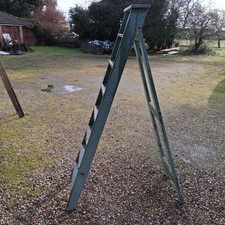 Wooden Step Ladder Paint Splattered Vintage Stage Film Props Shop Display