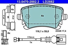 Disc Brake Pad Set ATE Fits VW
