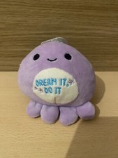 Violet The Octopus Squishmallow Clip ‘dream it do it’ 3.5” - Rare Soft Plush Toy