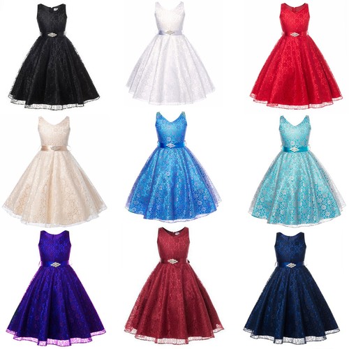 Princess girls bridesmaid lace - princess,