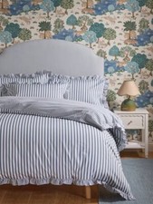 John Lewis x Sanderson Pinetum Blue/White Stripe Duvet Cover Set - King Size A