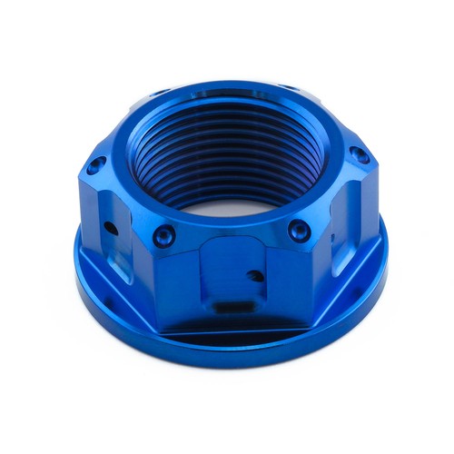 Titanium flanged axle nut - titanium,