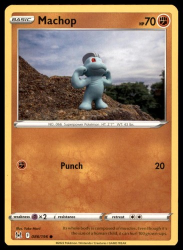 Machop 086 196 common - machop, lost