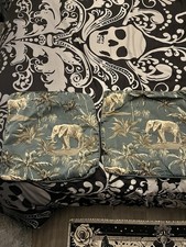 Green elephant print cushion - elephant,