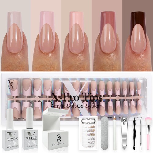 Cosmetics french tip press - tip, on