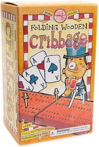Folding wooden cribbage board - wooden,