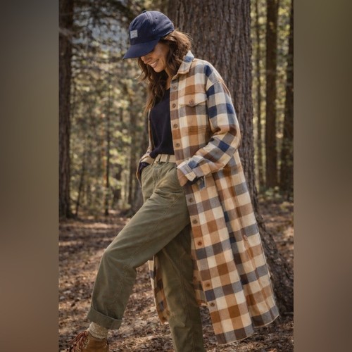 Outerknown plaid long coat - outerknown,
