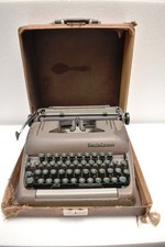 Smith Corona Silent-Super Portable Typewriter 1954 Vintage Mid Century w/ Case