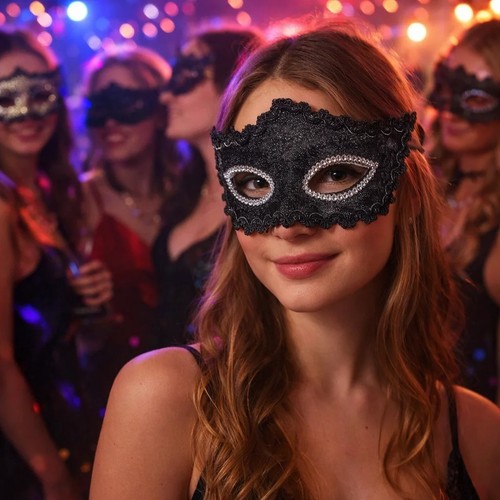 Women lace masquerade mask - women,