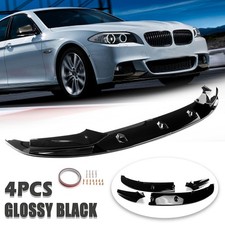 FRONT BUMPER LIP SPOILER SPLITTER FOR BMW 5 SERIES F10 M SPORT 11-16 GLOSS BLACK