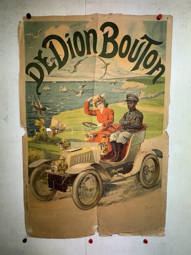 Rare antique poster automobile - rare,