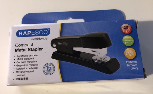 Rapesco minno stapler black - minno,