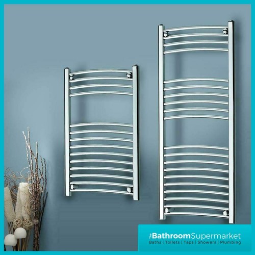 600mm curved chrome heated - 600mm,