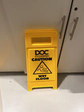 Yellow - Wet floor - Cleaning in Progress - Caution Sign 