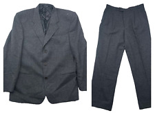 Daks Studio 2 Piece Suit Pure New Wool Grey Blazer & Trousers Men’s 42 *READ*