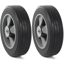 8" x 2" Flat Free Solid Rubber