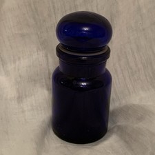 Vintage Cobalt Blue Glass Chemist Pharmacy Apothecary Bottle Jar Belgium 175mm