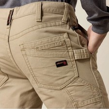 Men’s Ariat M4 Flame resistant khaki trousers FR Size 38/36 Relaxed Bout Cut