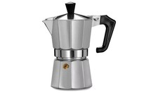 Pezzetti Italexpress Moka Pot Stove Top Coffee Maker - 3 Espresso Cup Silver