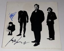 SIGNED HUGH CORNWELL JJ BURNEL THE STRANGLERS BLACK & WHITE VINYL RARE AUTHENTIC