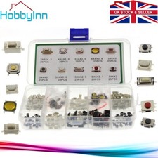Micro Tactile Switch Push Button Momentary Tact SMD 4pins 250pcs 10Value Kit