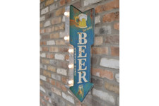 Vintage Retro Style Blue Arrow