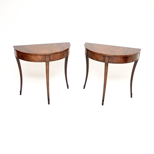 Pair antique mahogany - pair,