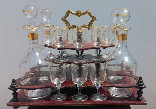 Service cellar liqueur - , glasses