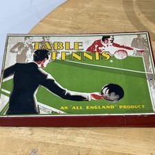 Rare Vintage BGL London UK  - Table Tennis Game : (nets, 4 x Racket & 3 x balls)