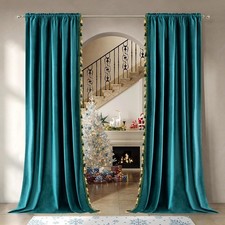 Vintage Turquoise Green Velvet