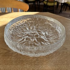 Lunaria Glass Bowl Tapio Wirkkala Scandinavian Art Glass 28cm Wide Iittala 
