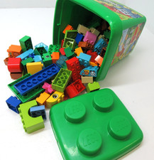 Lego Duplo Blocks In Green Storage Tub VGC