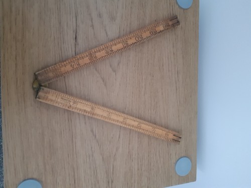 Vintage boxwood folding rule - vintage,
