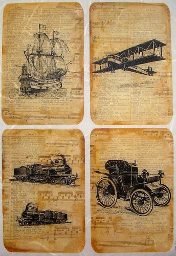 Rice paper decoupage scrapbook - decoupage,