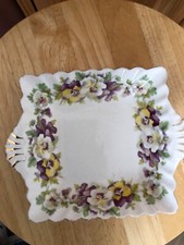 Crown Staffordshire fine bone china ''Rose Pansy'' dish